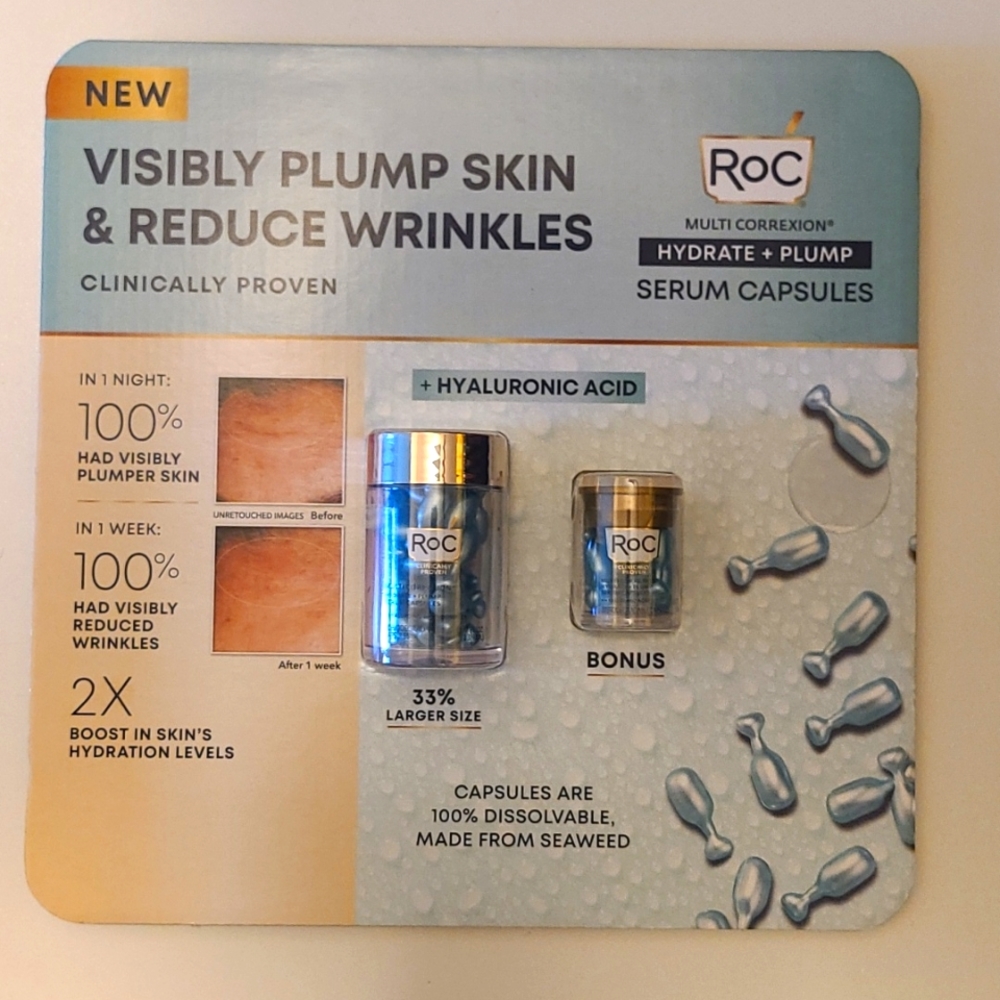 RoC Multi Correxion Hydrate + Plump Hyaluronic Acid/HA Serum Capsules